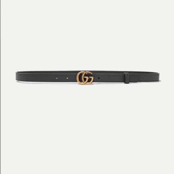 Gucci Accessories - Gucci Skinny Black Leather Belt